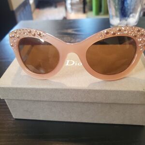 DIOR Brilliance Authentic Cat Eye Sunglasses w/ Swarvoski Crystals. Luxury EUC
